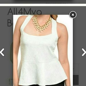 Used beautiful peplum shirt